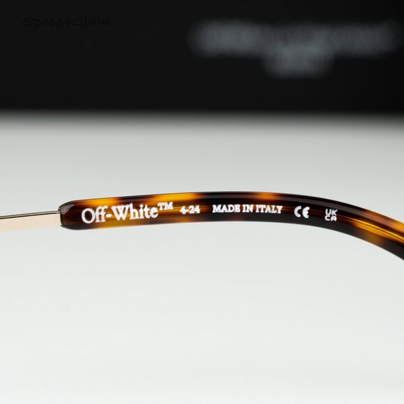 Off-White Women Sunglasses Gold Brown Oval OERI13M MIAMI 7664 NEW AUTHENTIC main image 9
